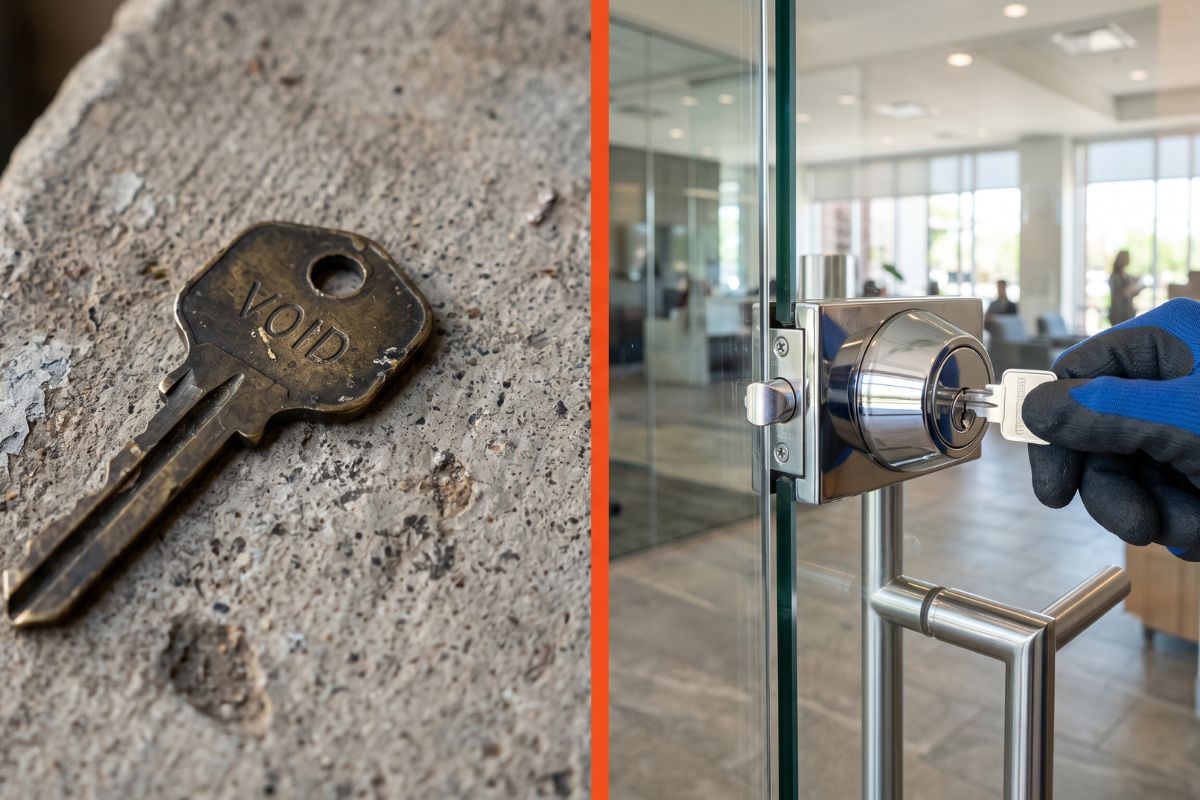 Commercial lock rekeying
