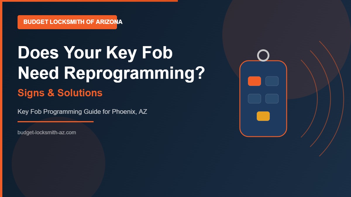 Key fob programming service by Budget Locksmith of Arizona in Phoenix AZ